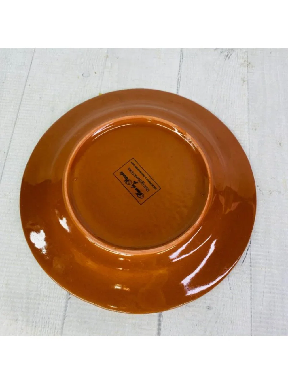Living Quaters FLEUR DE PARADIS Red Hibiscus Ceramic Lunch Salad Plates Set 4